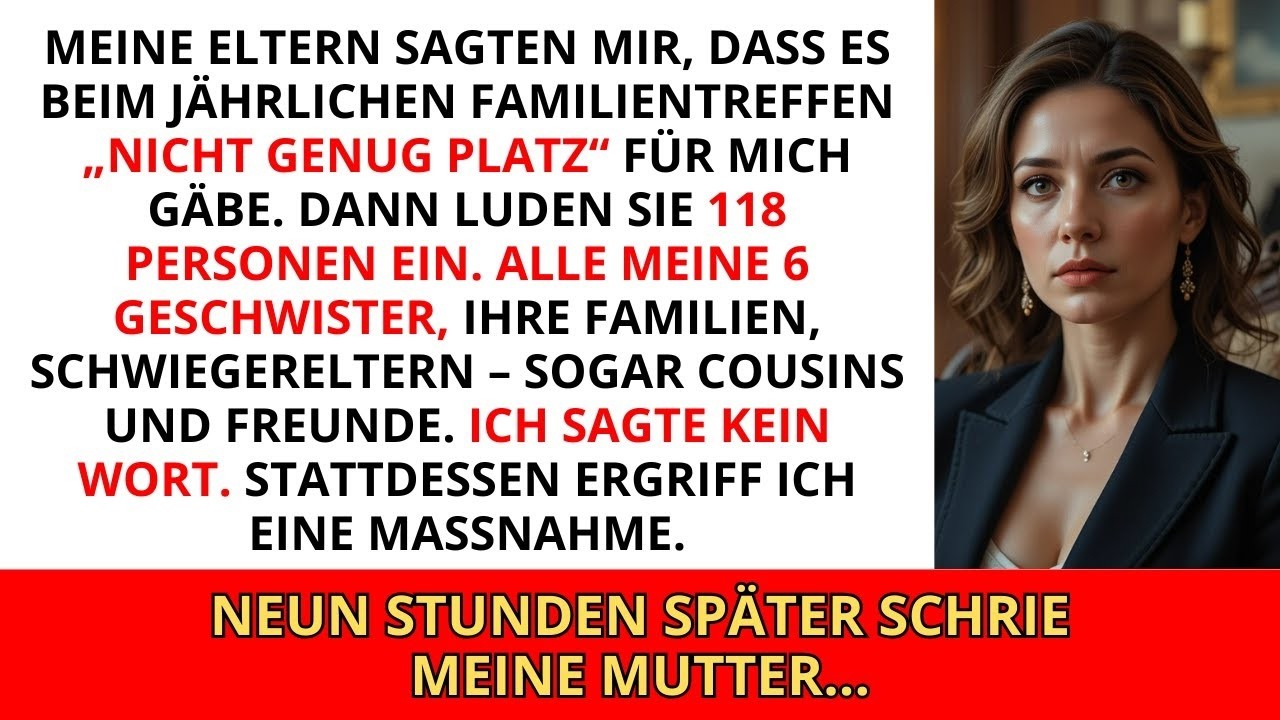 Meine Eltern sagten mir, dass es beim Familien-Retreat „nicht genug Platz“ für mich gäbe. Also tat..