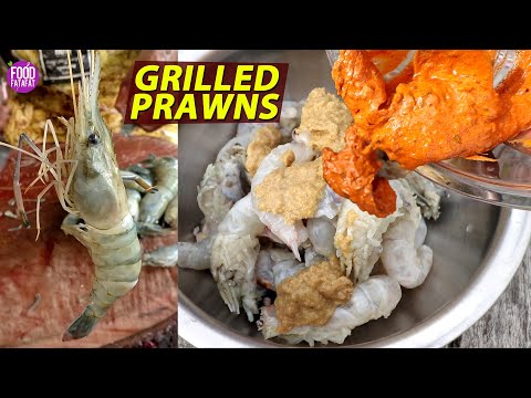 Grilled Prawns Recipe | Grilled Shrimps Recipe | How To Make Tandoori Prawns | Food Fatafat