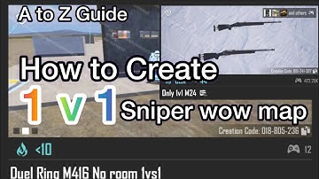 How to Create 1v1 SNIPER MAP🤯 Best M24 Duel Map in PUBG Mobile WOW Mode (Step-by-Step Tutorial) 2025