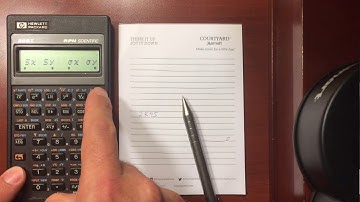 HP 32SII Menu Overviews