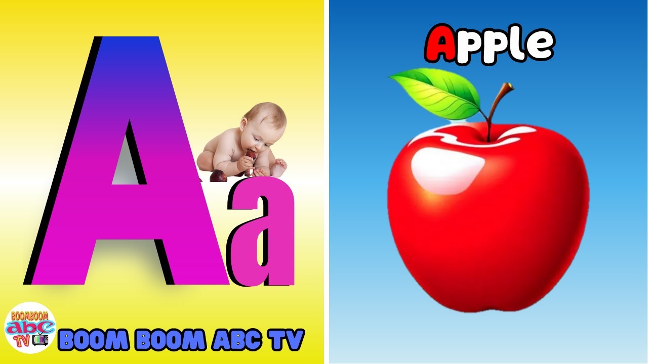 New Phonics Song For Kids || Toddlers Alphabets || A For Apple || Boom ...