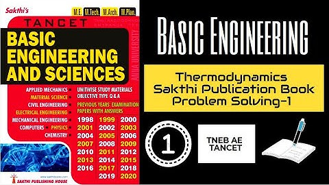 Problem Solving on Sakthi Publication Book solution-Thermodynamics Part 1-Basic engineering science