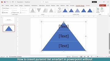 How to insert pyramid list SmartArt in PowerPoint without