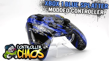 Xbox One Blue Splatter - Custom Controllers - Controller Chaos