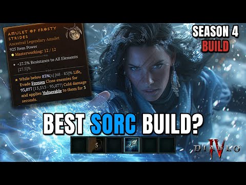 The BEST Sorc Build for Season 4? Frosty Stride Cold Diablo 4