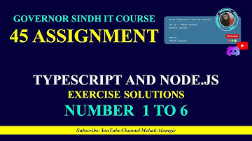45 assignment  I assignment 1 to 6 | governor sindh it course