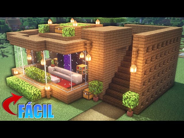 Minecraft: Casa Perfecta para Survival, Casa Minecraft de Madera *Fácil*