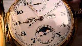 Quarter repeater moon phase pocket watch