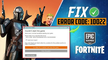How To Fix Fortnite Launch Error 10022 | Couldn
