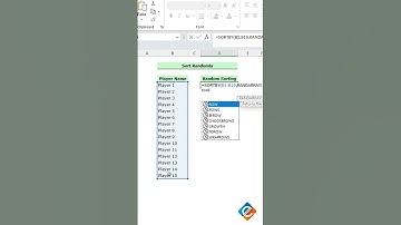 Random Sorting with SORTBY Function in Excel #sortby #sort #random