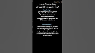 Monitoring vs Observability #observability #monitoring #observabilityvsmonitoring