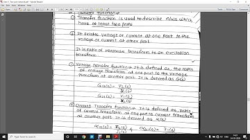 CONCEPT OF NETWORK FUNCTION AND POLE ZERO PLOT