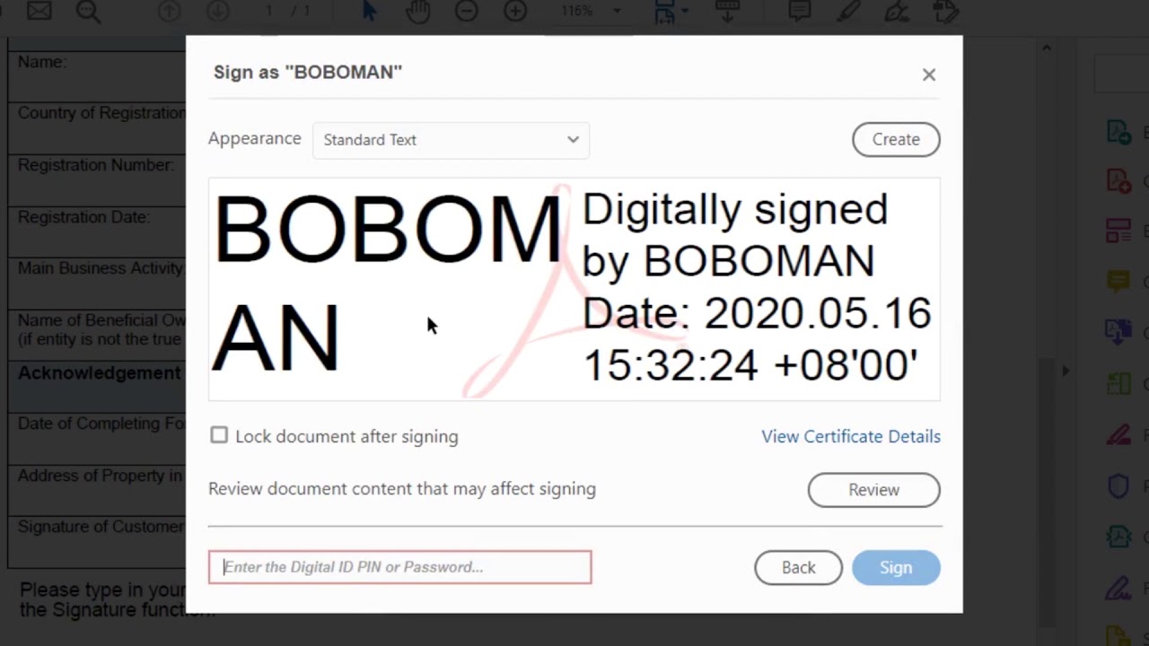 how do i create a digital signature