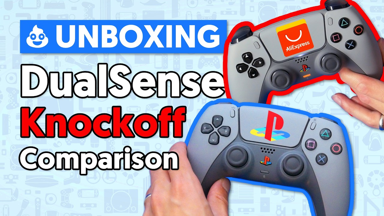 Реальный и поддельный DualSense к 30-летию модели.