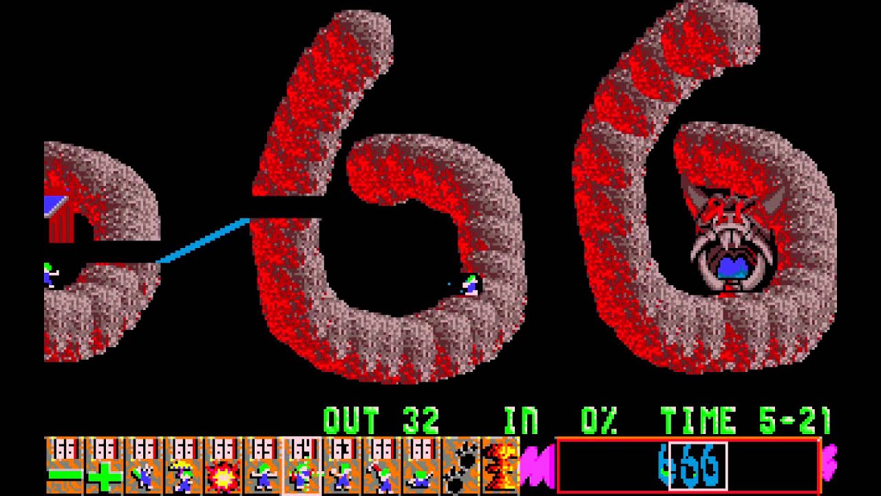 Lemmings - Tricky Level 21: 