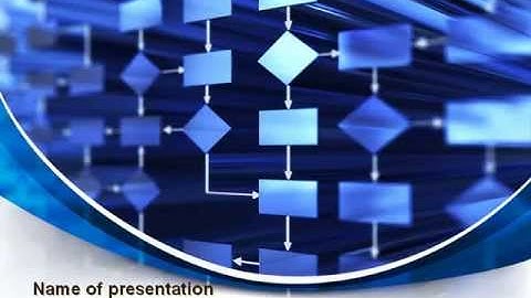 Flowchart in Three Dimensions PowerPoint Template by PoweredTemplate.com