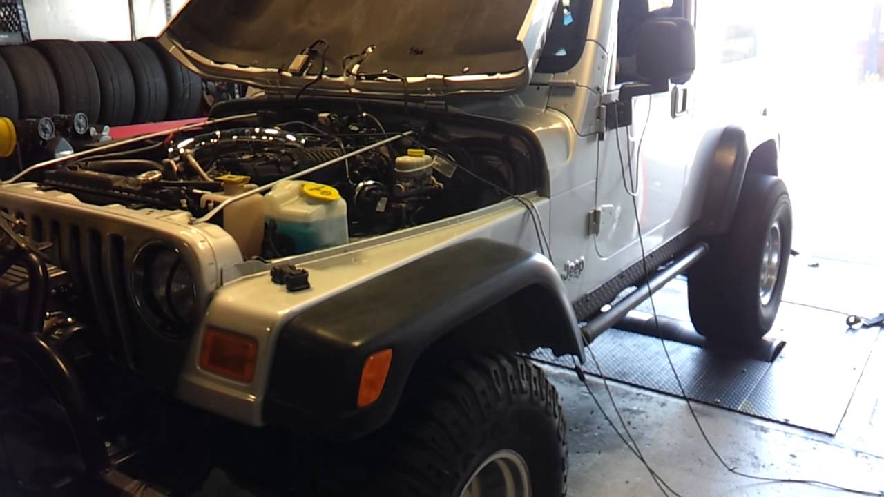 Supercharged 2005  Jeep dyno - YouTube