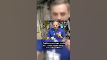💧How Astronauts Drink Water in Space: Floating Sips! 🚀 #science #space #nasa #iss