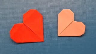 Origami Herz - Lesezeichen basteln mit Notizzettel