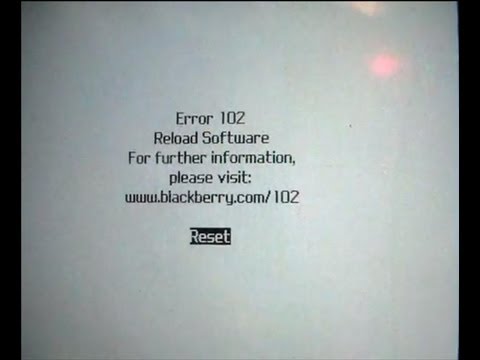 Blackberry Software Reload Error 102 Blackberry