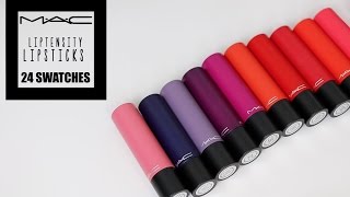 NEW MAC Liptensity Lipsticks | 24  Lip Swatches