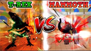 (THE BATTLE OF THE BEAST) T-Rex Vs Mammoth in Blox Fruits