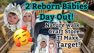 Reborn Babies Day In The Life! Target, Nature Walk, Craft Store, And More! Reborn Baby Outing!