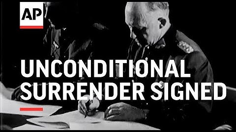 Rheims - unconditional surrender signed - 1945 | Movietone Moment | 7 May 2021
