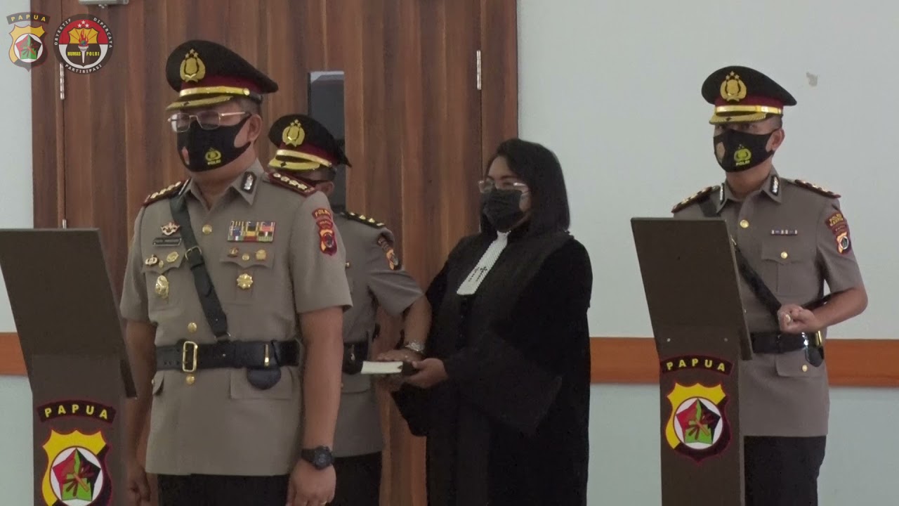 KAPOLDA PAPUA PIMPIN UPACARA SERTIJAB PEJABAT UTAMA DAN KAPOLRES JAYAPURA POLDA PAPUA