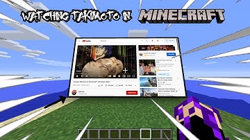 Watching Takimoto... In Minecraft..... | Web Display Mod | Minecraft