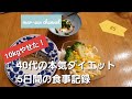 10kgやせた！40代の本気ダイエット　5日間の食事記録