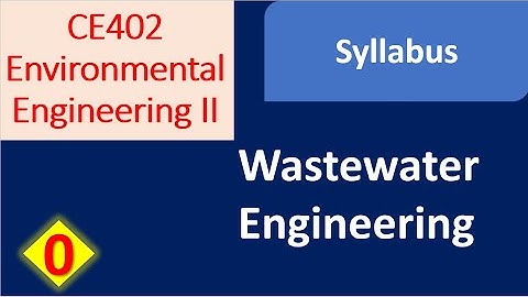 CE402 Environmental Engineering II KTU Civil Wastewater Engineering Introduction & Syllabus