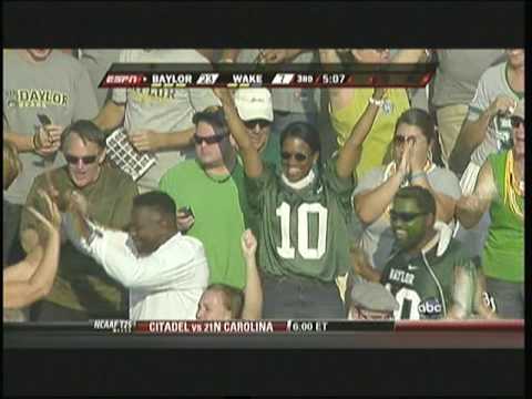 2009 Sept 5 Baylor vs Wake Forest throwback pass