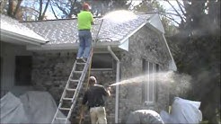 video of roof cleaning training, great out door business