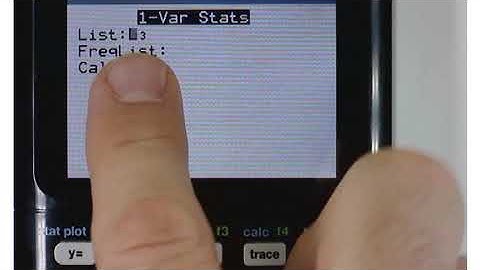 Calculating Standard deviation with a TI-84 graphing calculator