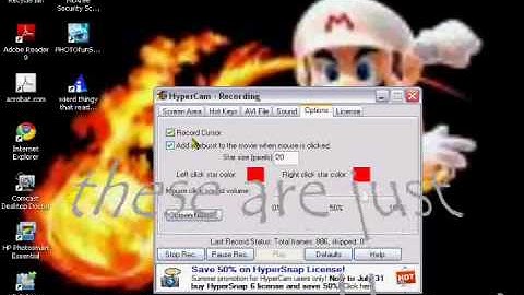 how to make a video with hypercam 2