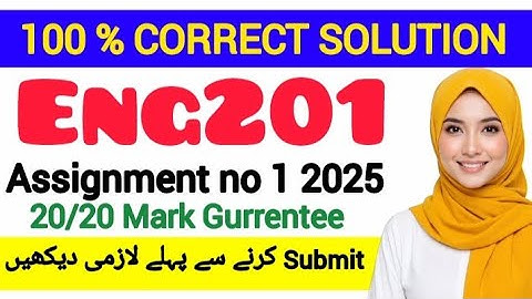 ENG201 ASSIGNMENT 1 FALL 2025 ||ENG201 ASSIGNMENT SOLUTION 1 ||#eng201  #2025 