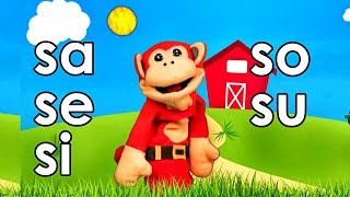 Vignette de la vidéo "Sílabas sa se si so su - El Mono Sílabo - Videos Infantiles - Educación para Niños #"