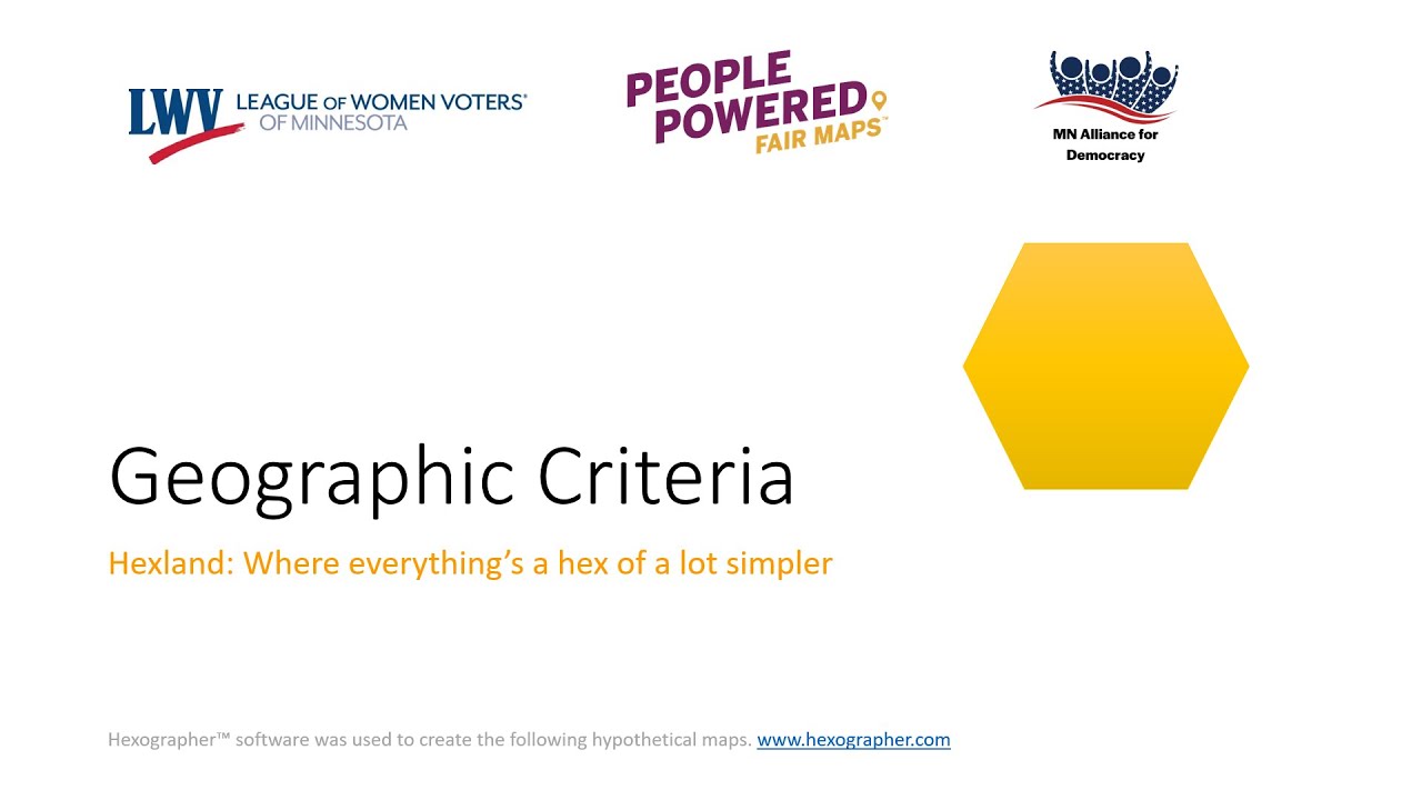 Redistricting Principles: Geographic Criteria