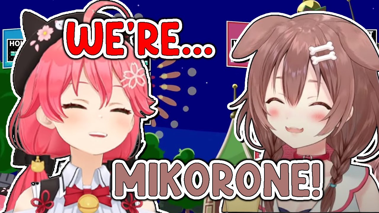 Miko and Korone enjoying a warm reunion moment while playing Tetris after the tournament