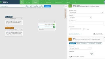 Xenioo: Using a variable to change the chatbot flow