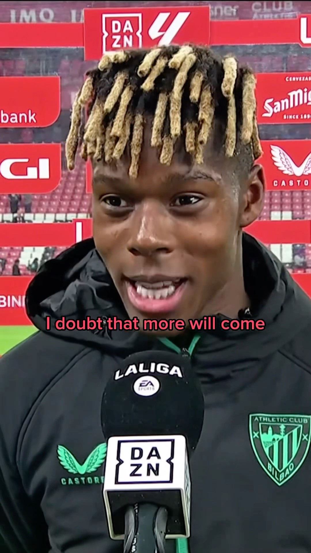 Hair is not a problem for NICO WILLIAMS ?