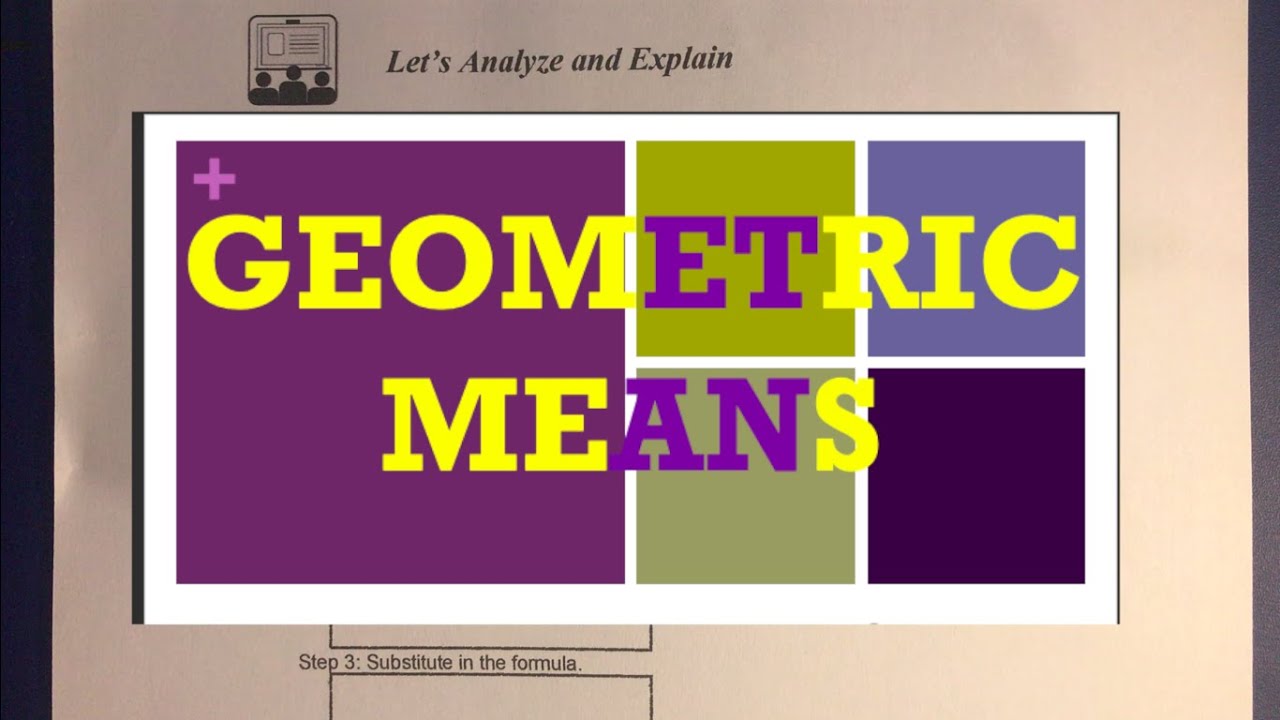 GEOMETRIC MEANS with shortcut Grade 10 Lesson YouTube