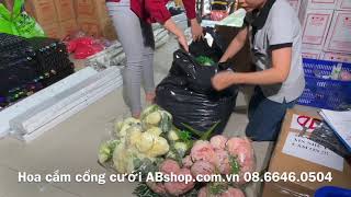 Hoa cắm cổng cưới đẹp ABshop.com.vn