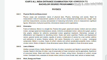 ICAR AIEEA SYLLABUS|MCAER ADMISSION NOTICE 2022|ICAR AIEEA 2022 NOTICE|