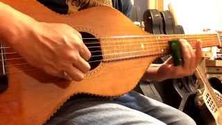 Video thumbnail of "-Ry Cooder cover on 1920' Weissenborn Kona style3"