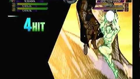 MvC2: Iceman 3x lp/Switch Sides/Kara Cancel Arctic Attack Combo (midscreen)