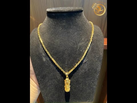 Dây chuyền VÀNG 18K xoắn kép đuôi phụng cho nam nam nữ tinh xảo