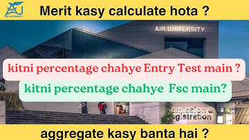 How to calculate aggregate  percentage of air university? | Queries | Entry Test Preparation