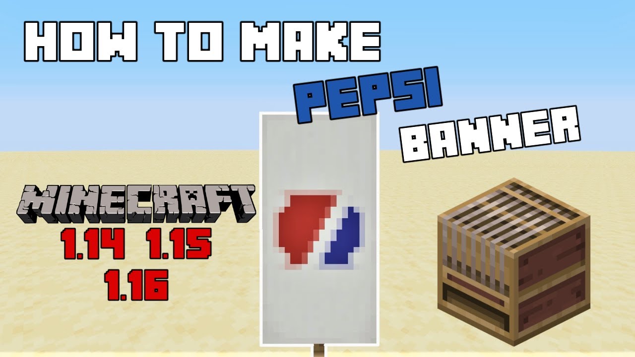 How To Make Pepsi Logo Banner In Loom Minecraft Tutorial Youtube